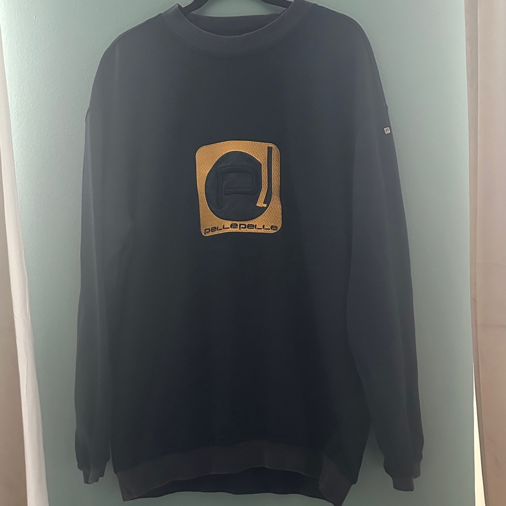 Pelle Pelle Navy and Gold Crewneck Sweater
